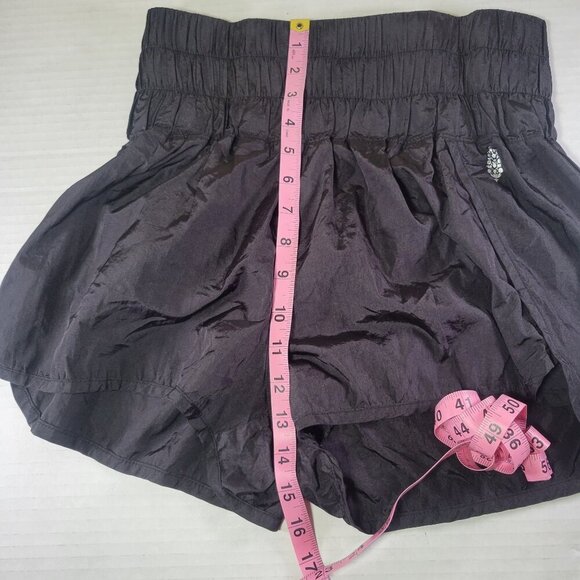 Free People Movement Women High-Waisted Black Nylon Blend Athletic Shorts Size M - Picture 3 of 9
